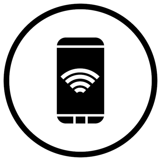 Ilustración del diseño del icono vectorial Wifi