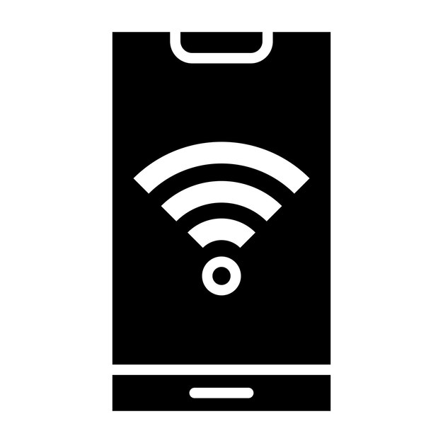 Ilustración del diseño del icono vectorial Wifi