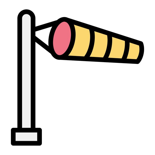 Ilustración del diseño del icono vectorial de Windsock