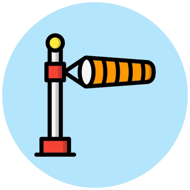 Ilustración del diseño del icono vectorial de Windsock