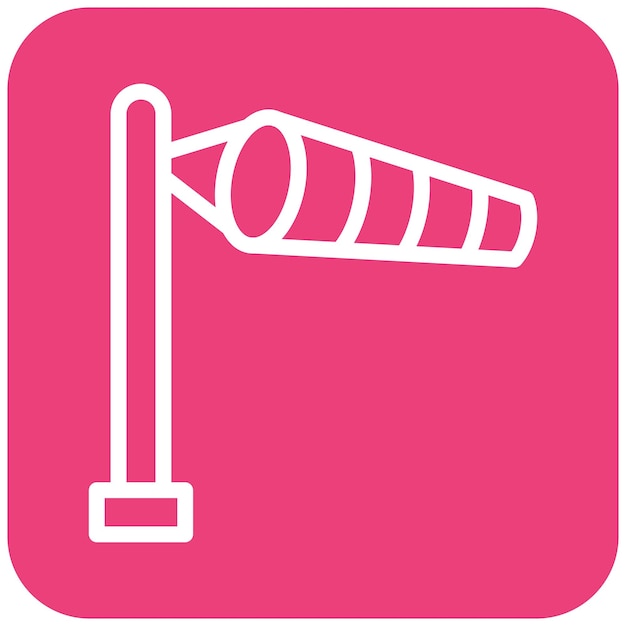 Ilustración del diseño del icono vectorial de Windsock