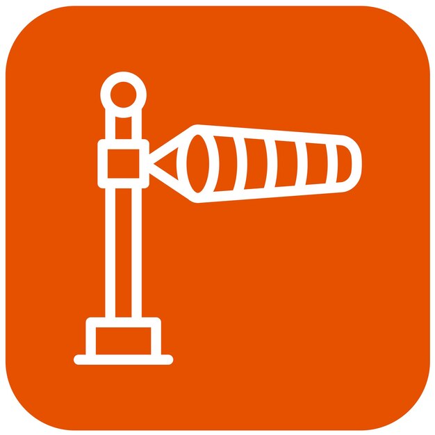 Ilustración del diseño del icono vectorial de Windsock