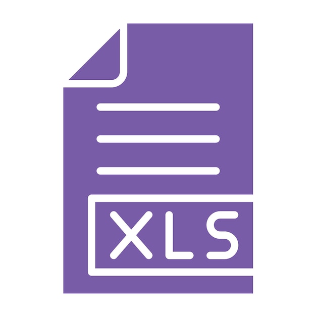 Ilustración del diseño del icono vectorial XLS