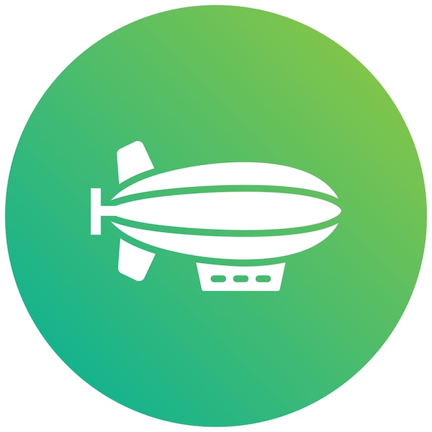 Ilustración de diseño de icono vectorial de Zeppelin