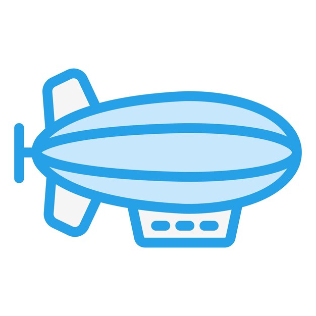 Ilustración de diseño de icono vectorial de Zeppelin