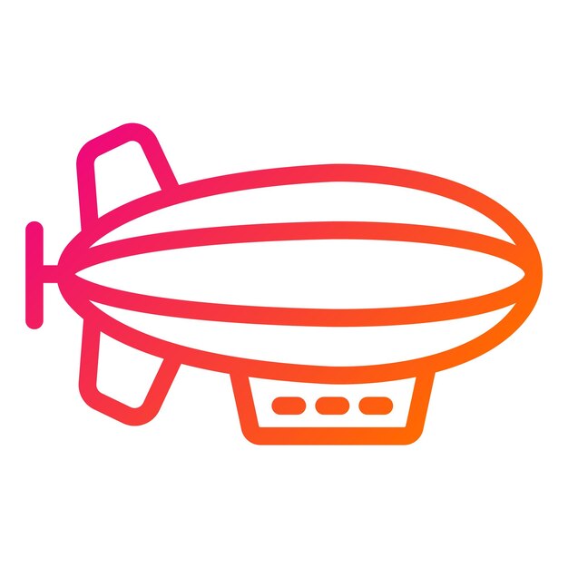 Ilustración de diseño de icono vectorial de Zeppelin
