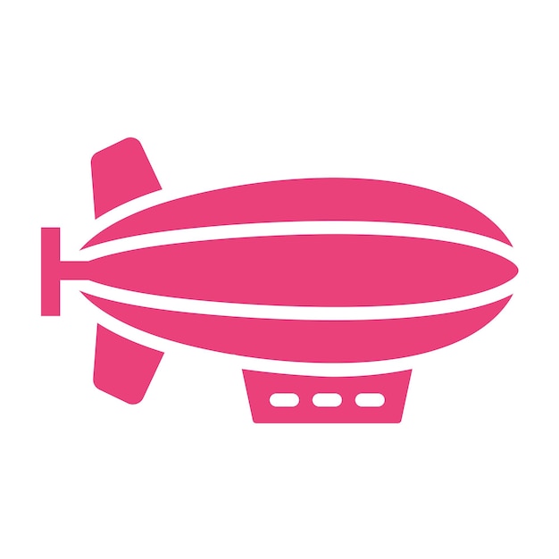 Ilustración de diseño de icono vectorial de Zeppelin