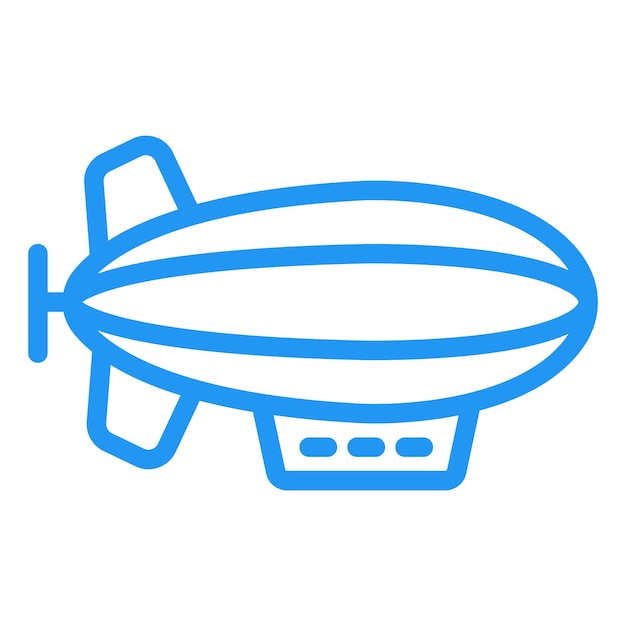 Ilustración de diseño de icono vectorial de Zeppelin
