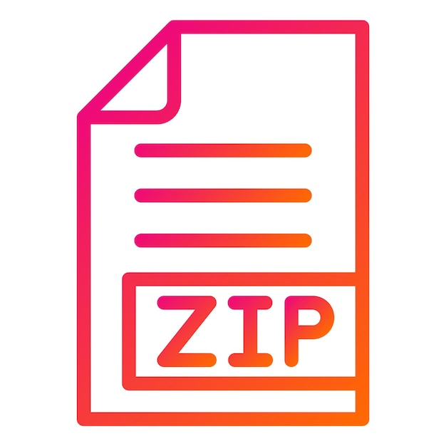 Ilustración del diseño del icono vectorial ZIP