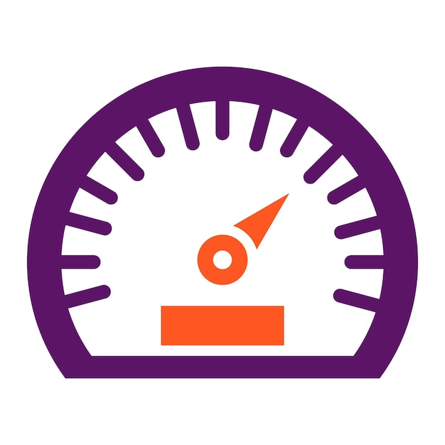 Ilustración del diseño del icono del velocímetro vectorial
