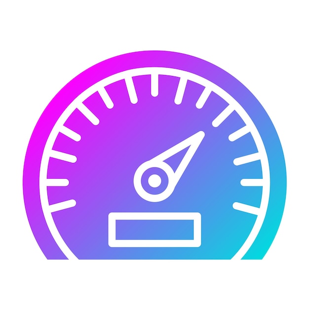 Ilustración del diseño del icono del velocímetro vectorial