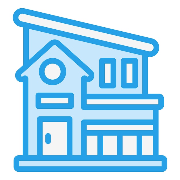 Ilustración del diseño del icono de Villa Vector