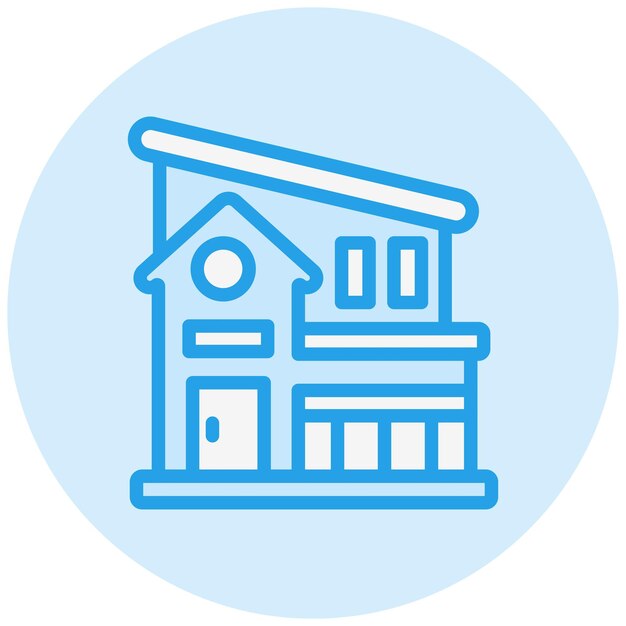 Ilustración del diseño del icono de Villa Vector