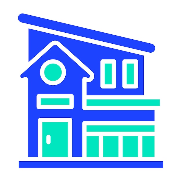 Ilustración del diseño del icono de Villa Vector