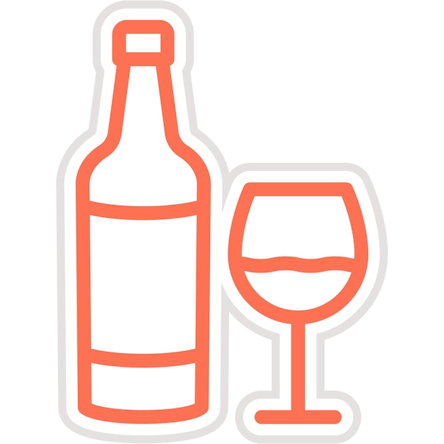 Ilustración del diseño del icono de Whiskey Vector