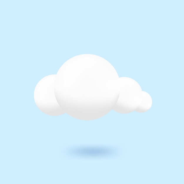 Vector ilustración de diseño de íconos suaves en nube 3d