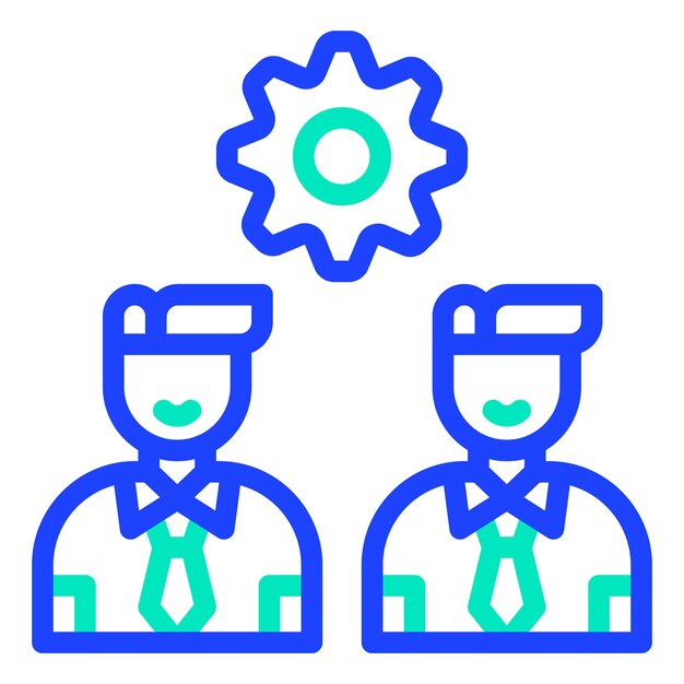 Ilustración de diseño de íconos de vectores de cultura corporativa