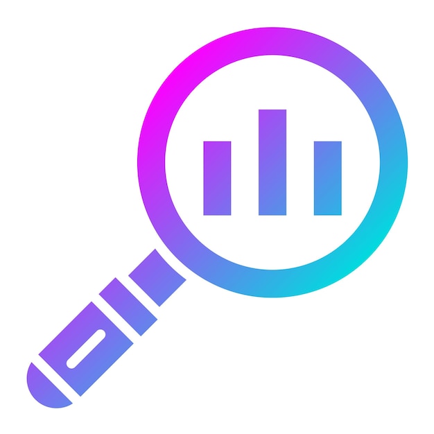 Ilustración de diseño de íconos vectoriales analíticos de datos