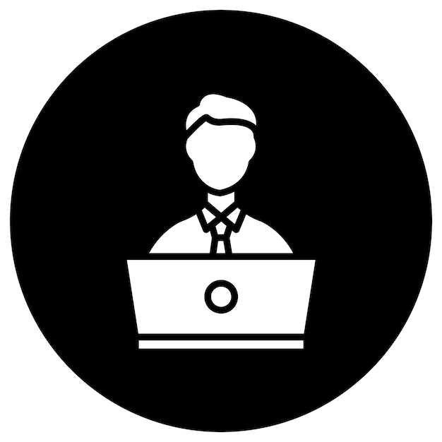 Ilustración de diseño de íconos vectoriales de aprendizaje en línea