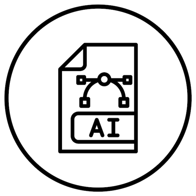 Ilustración del diseño de íconos vectoriales del archivo Ai