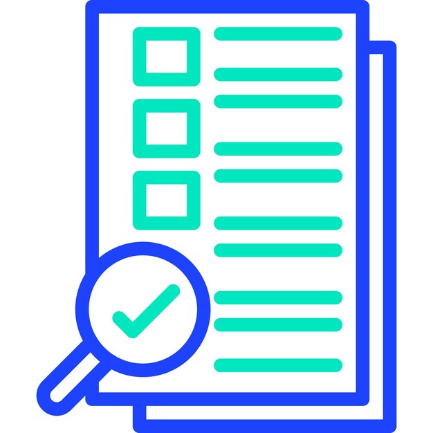 Ilustración de diseño de íconos vectoriales de auditoría