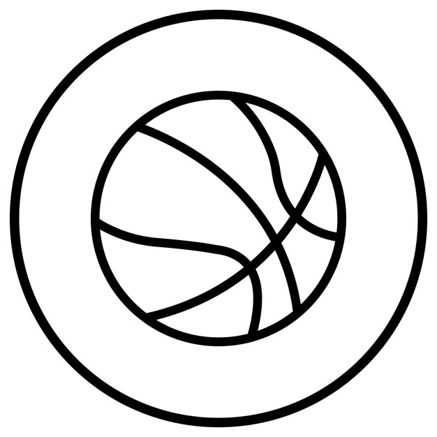 Ilustración de diseño de íconos vectoriales de baloncesto