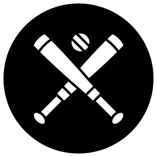 Ilustración de diseño de íconos vectoriales de béisbol