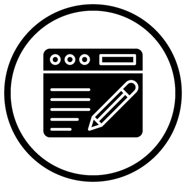 Ilustración de diseño de íconos vectoriales para blogs