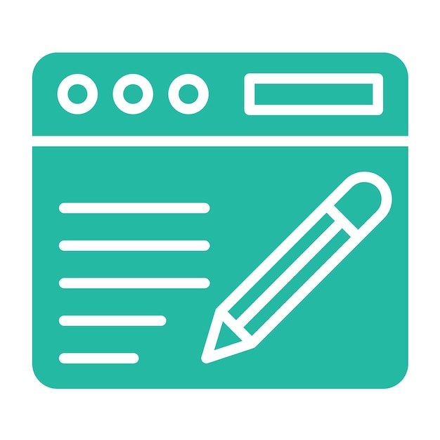 Ilustración de diseño de íconos vectoriales para blogs