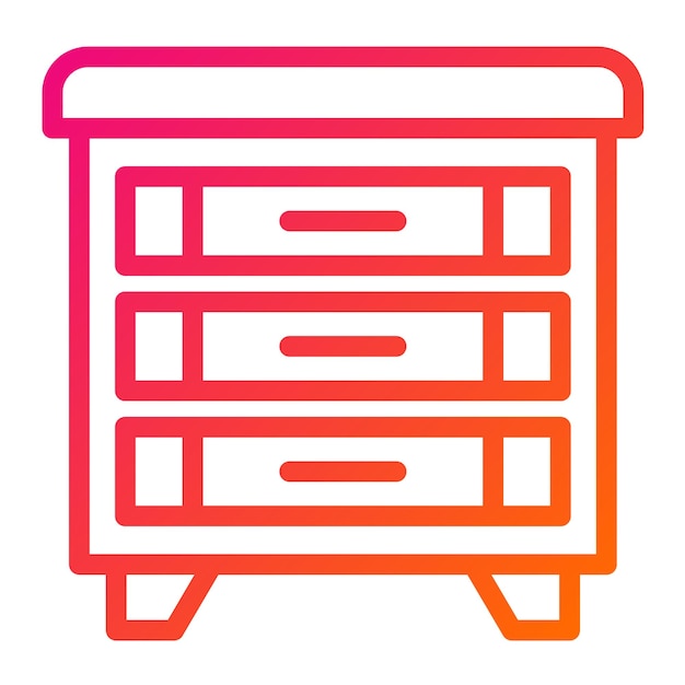 Ilustración de diseño de íconos vectoriales de cajones