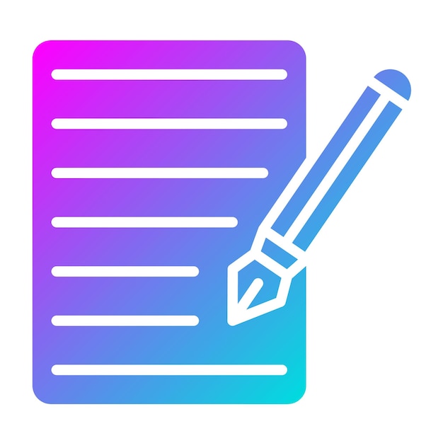 Ilustración de diseño de íconos vectoriales de caligrafía