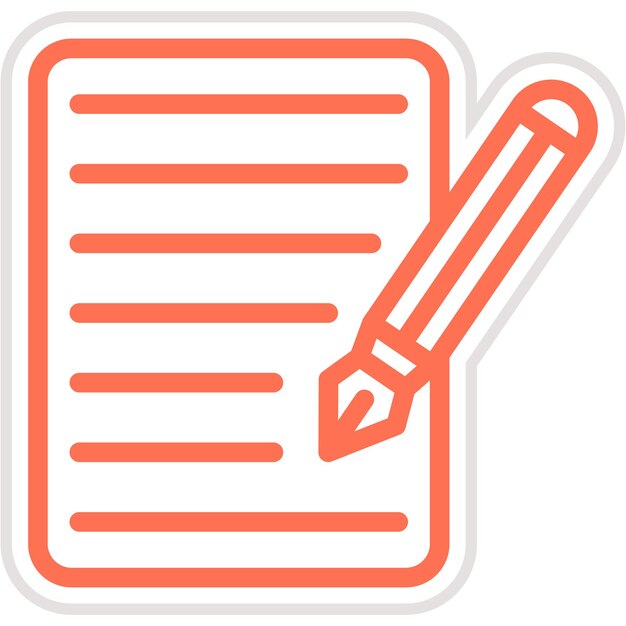 Ilustración de diseño de íconos vectoriales de caligrafía