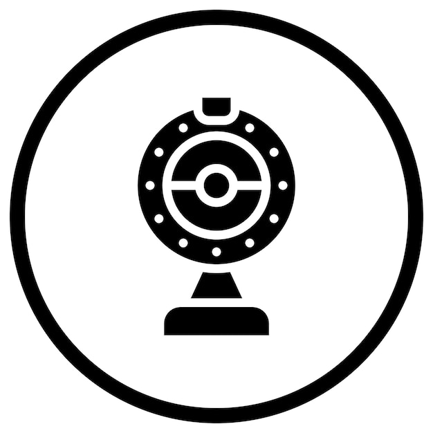 Ilustración de diseño de íconos vectoriales de cámaras web