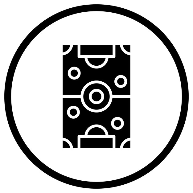Ilustración de diseño de íconos vectoriales de campo de fútbol