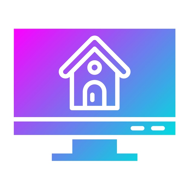 Ilustración de diseño de íconos vectoriales de casas en línea