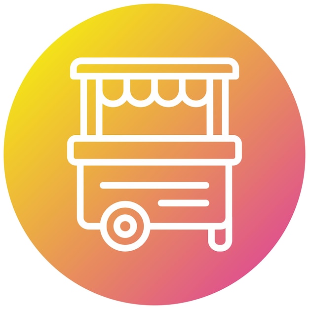 Ilustración de diseño de íconos vectoriales de comida callejera
