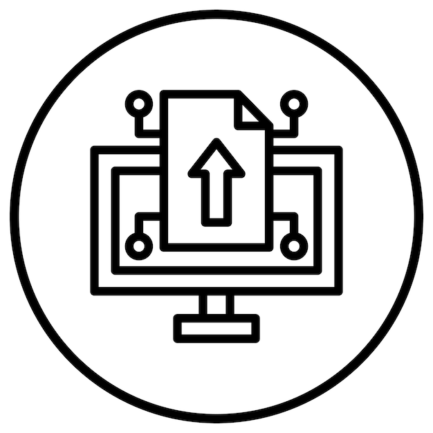 Ilustración de diseño de íconos vectoriales para compartir archivos