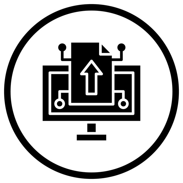 Ilustración de diseño de íconos vectoriales para compartir archivos