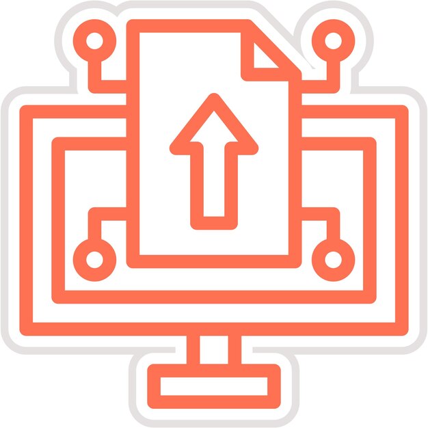 Ilustración de diseño de íconos vectoriales para compartir archivos