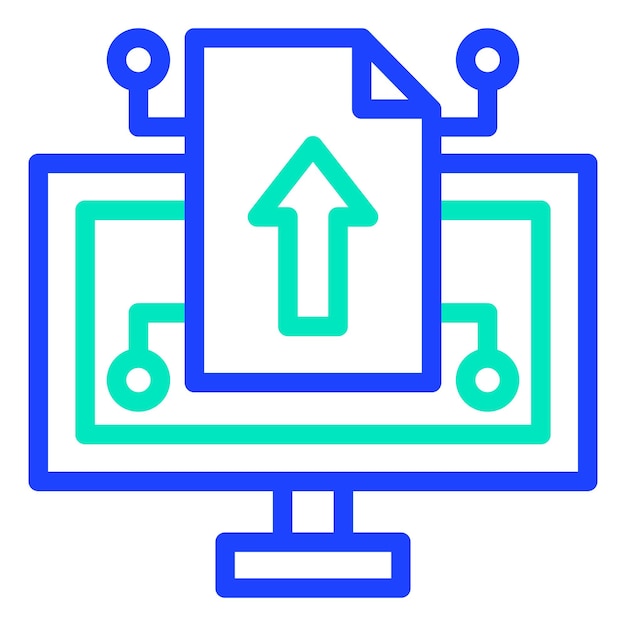 Ilustración de diseño de íconos vectoriales para compartir archivos