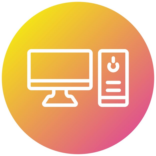 Ilustración de diseño de íconos vectoriales por computadora