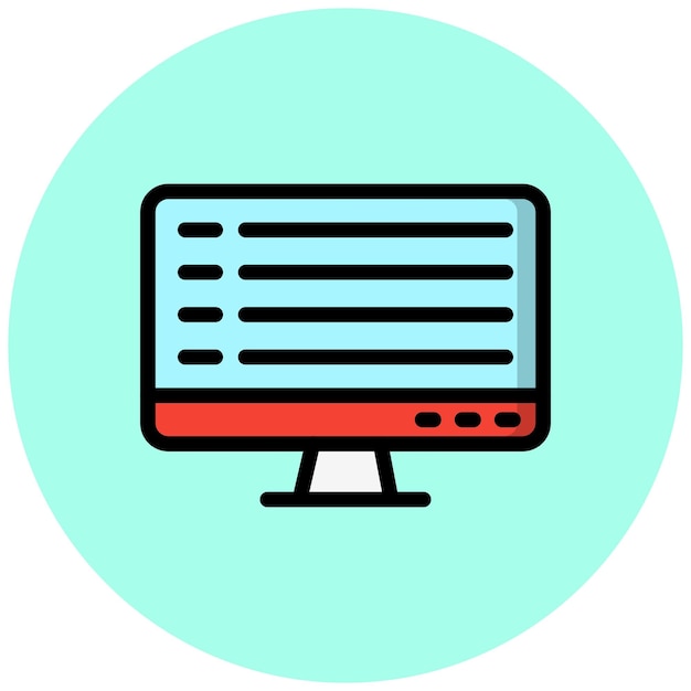 Ilustración de diseño de íconos vectoriales por computadora