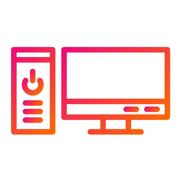 Ilustración de diseño de íconos vectoriales por computadora