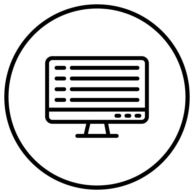Ilustración de diseño de íconos vectoriales por computadora