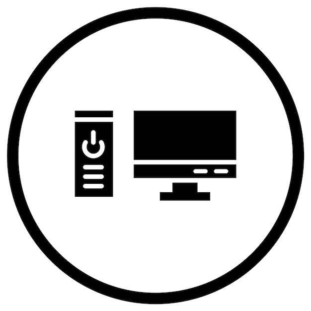 Ilustración de diseño de íconos vectoriales por computadora