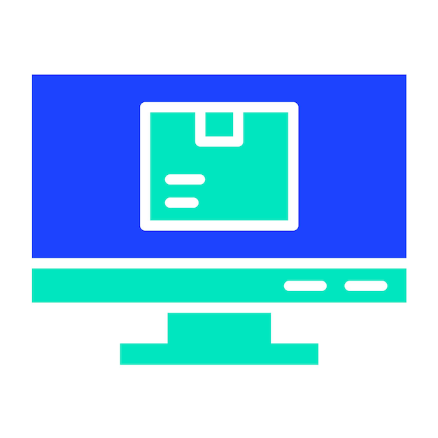 Ilustración de diseño de íconos vectoriales por computadora