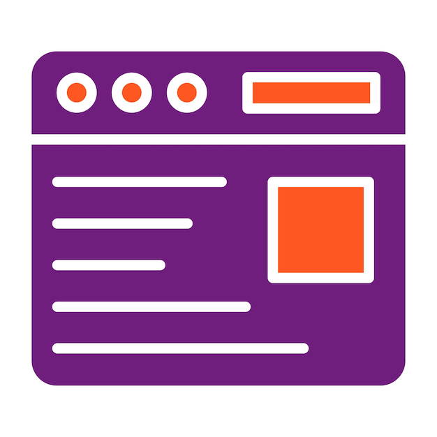 Ilustración de diseño de íconos vectoriales de contenido de sitios web