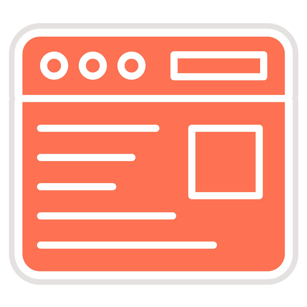 Ilustración de diseño de íconos vectoriales de contenido de sitios web