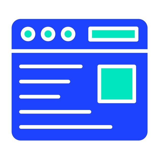 Ilustración de diseño de íconos vectoriales de contenido de sitios web