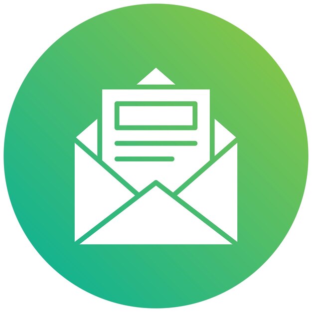 Ilustración de diseño de íconos vectoriales de correo electrónico